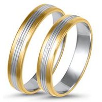 🦚 Trauringe 585er Gelb- Weissgold mit Diamant 🦚 Trauringe 585er Gelb- Weissgold mit Diamant