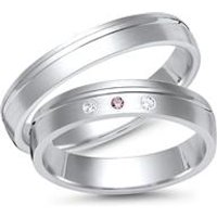 🦚 Trauringe 585er Weissgold 3 Brillanten 🦚 Trauringe 585er Weissgold 3 Brillanten