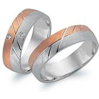 🦚 Eheringe 750er Weiss- Rotgold 2 Diamanten 🦚 Eheringe 750er Weiss- Rotgold 2 Diamanten