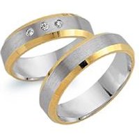 🦚 Eheringe 585er Gelb- Weissgold 3 Diamanten 🦚 Eheringe 585er Gelb- Weissgold 3 Diamanten
