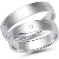 🦚 Eheringe Weißgold mit Diamant Breite 4,5 mm 🦚 Eheringe Weißgold mit Diamant Breite 4,5 mm