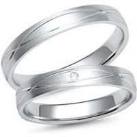 🦚 Eheringe Weißgold mit Diamant Breite 3,5 mm 🦚 Eheringe Weißgold mit Diamant Breite 3,5 mm