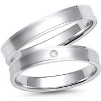 🦚 Eheringe Weißgold mit Brillant Breite 3,5 mm 🦚 Eheringe Weißgold mit Brillant Breite 3,5 mm