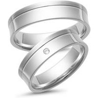 🦚 Eheringe Weißgold mit Brillant Breite 5,5 mm 🦚 Eheringe Weißgold mit Brillant Breite 5,5 mm