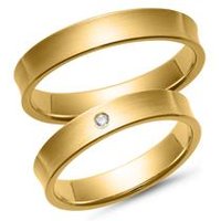🦚 Eheringe Gelbgold mit Brillant Breite 4 mm 🦚 Eheringe Gelbgold mit Brillant Breite 4 mm