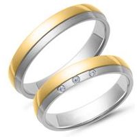 🦚 Eheringe Gelb- und Weißgold mit Brillanten Breite 4 mm 🦚 Eheringe Gelb- und Weißgold mit Brillanten Breite 4 mm