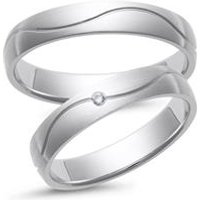 🦚 Eheringe Weißgold mit Brillant Breite 4 mm 🦚 Eheringe Weißgold mit Brillant Breite 4 mm