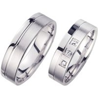 🦚 Eheringe Weißgold mit Diamanten Breite 5,5 mm 🦚 Eheringe Weißgold mit Diamanten Breite 5,5 mm