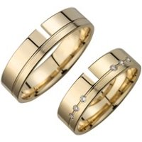🦚 Eheringe Gelbgold mit Brillanten Breite 5,5 mm 🦚 Eheringe Gelbgold mit Brillanten Breite 5,5 mm