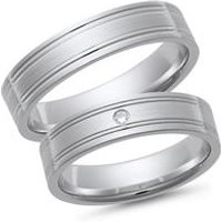 🦚 Eheringe Weißgold mit Brillant Breite 5 mm 🦚 Eheringe Weißgold mit Brillant Breite 5 mm