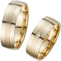 🦚 Eheringe Gelbgold mit Diamant Breite 6,5 mm 🦚 Eheringe Gelbgold mit Diamant Breite 6,5 mm