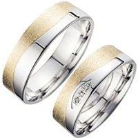 🦚 Eheringe Gelb- und Weißgold mit Diamanten Breite 6 mm 🦚 Eheringe Gelb- und Weißgold mit Diamanten Breite 6 mm