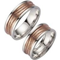 🦚 Eheringe Rot- und Weißgold Breite 7 mm 🦚 Eheringe Rot- und Weißgold Breite 7 mm