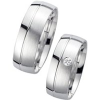 🦚 Eheringe Weißgold mit Diamant Breite 7 mm 🦚 Eheringe Weißgold mit Diamant Breite 7 mm