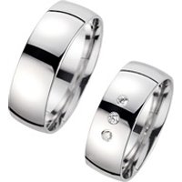 🦚 Eheringe Weißgold mit Brillanten Breite 7 mm 🦚 Eheringe Weißgold mit Brillanten Breite 7 mm