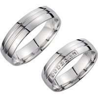 🦚 Eheringe Weißgold mit Diamanten Breite 5,5 mm 🦚 Eheringe Weißgold mit Diamanten Breite 5,5 mm