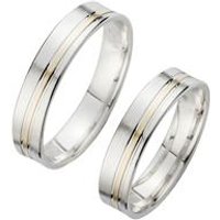 🦚 Eheringe Gelb- und Weißgold Breite 4,5 mm 🦚 Eheringe Gelb- und Weißgold Breite 4,5 mm