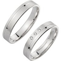 🦚 Eheringe Weißgold mit Diamanten Breite 4,0 mm 🦚 Eheringe Weißgold mit Diamanten Breite 4,0 mm