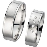 🦚 Eheringe Weißgold mit Diamanten Breite 6 mm 🦚 Eheringe Weißgold mit Diamanten Breite 6 mm