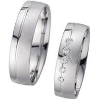 🦚 Eheringe Weißgold mit Diamanten Breite 5,5 mm 🦚 Eheringe Weißgold mit Diamanten Breite 5,5 mm