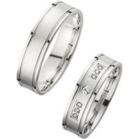 🦚 Eheringe Weißgold mit Diamanten Breite 5,5 mm 🦚 Eheringe Weißgold mit Diamanten Breite 5,5 mm