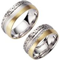 🦚 Eheringe Gelb- und Weißgold mit Diamanten Breite 8 mm 🦚 Eheringe Gelb- und Weißgold mit Diamanten Breite 8 mm