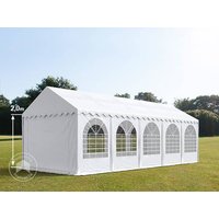 TOOLPORT 4x10m Partyzelt, PVC-Plane, weiß, mit Bodenrahmen – (2657) TOOLPORT 4x10m Partyzelt, PVC-Plane, weiß, mit Bodenrahmen – (2657)