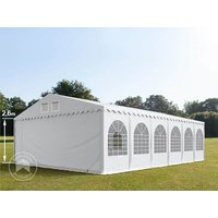 TOOLPORT 8x12m Partyzelt, PVC-Plane, weiß, mit Bodenrahmen – (5204) TOOLPORT 8x12m Partyzelt, PVC-Plane, weiß, mit Bodenrahmen – (5204)