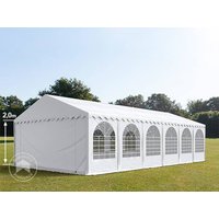 TOOLPORT 5x12m Partyzelt, PVC-Plane, weiß, mit Bodenrahmen – (5360) TOOLPORT 5x12m Partyzelt, PVC-Plane, weiß, mit Bodenrahmen – (5360)