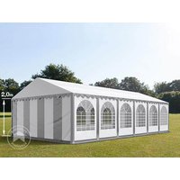 TOOLPORT 6x12m Partyzelt, PVC-Plane, grau-weiß, mit Bodenrahmen – (5374) TOOLPORT 6x12m Partyzelt, PVC-Plane, grau-weiß, mit Bodenrahmen – (5374)