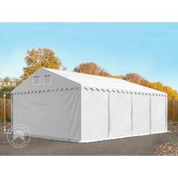 TOOLPORT 6×8 m Lagerzelt, PVC-Plane, weiß, mit Bodenrahmen, mit Statik (Betonuntergrund) – (67638) TOOLPORT 6×8 m Lagerzelt, PVC-Plane, weiß, mit Bodenrahmen, mit Statik (Betonuntergrund) – (67638)