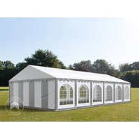 TOOLPORT 6x12m Partyzelt, PVC-Plane, grau-weiß, mit Bodenrahmen – (7157) TOOLPORT 6x12m Partyzelt, PVC-Plane, grau-weiß, mit Bodenrahmen – (7157)