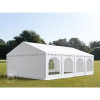 TOOLPORT 5x8m Partyzelt, PVC-Plane, weiß, mit Bodenrahmen – (7176) TOOLPORT 5x8m Partyzelt, PVC-Plane, weiß, mit Bodenrahmen – (7176)