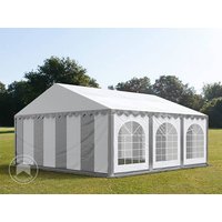 TOOLPORT 5x6m Partyzelt, PVC-Plane, grau-weiß, mit Bodenrahmen – (7189) TOOLPORT 5x6m Partyzelt, PVC-Plane, grau-weiß, mit Bodenrahmen – (7189)