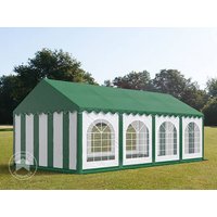 TOOLPORT 4x8m Partyzelt, PVC-Plane, grün-weiß, mit Bodenrahmen – (7209) TOOLPORT 4x8m Partyzelt, PVC-Plane, grün-weiß, mit Bodenrahmen – (7209)