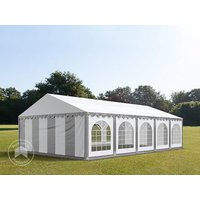 TOOLPORT 6x10m Partyzelt, PVC-Plane, grau-weiß, mit Bodenrahmen – (7254) TOOLPORT 6x10m Partyzelt, PVC-Plane, grau-weiß, mit Bodenrahmen – (7254)