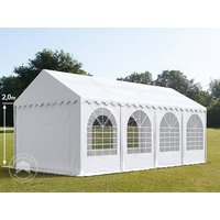 TOOLPORT 4x8m Partyzelt, PVC-Plane, weiß, mit Bodenrahmen – (7840) TOOLPORT 4x8m Partyzelt, PVC-Plane, weiß, mit Bodenrahmen – (7840)