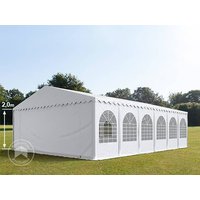 TOOLPORT 8x12m Partyzelt, PVC-Plane, weiß, mit Bodenrahmen – (7861) TOOLPORT 8x12m Partyzelt, PVC-Plane, weiß, mit Bodenrahmen – (7861)