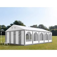 TOOLPORT 6x10m Partyzelt, PVC-Plane, grau-weiß, mit Bodenrahmen – (8676BL) TOOLPORT 6x10m Partyzelt, PVC-Plane, grau-weiß, mit Bodenrahmen – (8676BL)