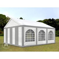 TOOLPORT 4x6m Partyzelt, PE-Plane, grau-weiß – (91121) TOOLPORT 4x6m Partyzelt, PE-Plane, grau-weiß – (91121)