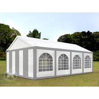 TOOLPORT 4x8m Partyzelt, PE-Plane, grau-weiß – (91122) TOOLPORT 4x8m Partyzelt, PE-Plane, grau-weiß – (91122)