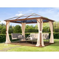 TOOLPORT 3×4 m Hardtop Gartenpavillon, inkl. 4 Seitenteile, champagnerfarben – (301346) TOOLPORT 3×4 m Hardtop Gartenpavillon, inkl. 4 Seitenteile, champagnerfarben – (301346)