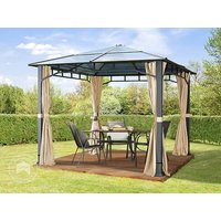 TOOLPORT 3×3 m Hardtop Gartenpavillon, inkl. 4 Seitenteile, champagnerfarben – (300166) TOOLPORT 3×3 m Hardtop Gartenpavillon, inkl. 4 Seitenteile, champagnerfarben – (300166)