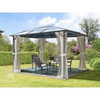 TOOLPORT 3×3,65m Hardtop Gartenpavillon, inkl. 4 Seitenteile, Cream – (300199) TOOLPORT 3×3,65m Hardtop Gartenpavillon, inkl. 4 Seitenteile, Cream – (300199)