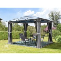 TOOLPORT 3×3,65m Hardtop Gartenpavillon, inkl. 4 Seitenteile, Grey – (300198) TOOLPORT 3×3,65m Hardtop Gartenpavillon, inkl. 4 Seitenteile, Grey – (300198)