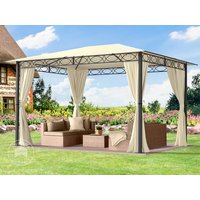 TOOLPORT 3×4 m Softtop Gartenpavillon, inkl. 4 Seitenteile, champagnerfarben – (300114) TOOLPORT 3×4 m Softtop Gartenpavillon, inkl. 4 Seitenteile, champagnerfarben – (300114)