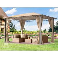 TOOLPORT 3×4 m Softtop Gartenpavillon, inkl. 4 Seitenteile, cappuccino – (300116) TOOLPORT 3×4 m Softtop Gartenpavillon, inkl. 4 Seitenteile, cappuccino – (300116)