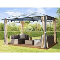 TOOLPORT 3×4 m Hardtop Gartenpavillon, inkl. 4 Seitenteile, champagnerfarben – (300160) TOOLPORT 3×4 m Hardtop Gartenpavillon, inkl. 4 Seitenteile, champagnerfarben – (300160)
