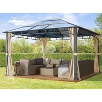 TOOLPORT 4×4 m Hardtop Gartenpavillon, inkl. 4 Seitenteile, champagnerfarben – (300171) TOOLPORT 4×4 m Hardtop Gartenpavillon, inkl. 4 Seitenteile, champagnerfarben – (300171)