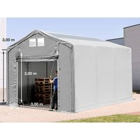 TOOLPORT 4x6m Zelthalle, PVC-Plane, grau, ohne Statik – (79869) TOOLPORT 4x6m Zelthalle, PVC-Plane, grau, ohne Statik – (79869)